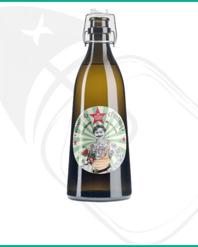 Vermouth blanco El Forzudo con manzana reineta. Botella de 1L