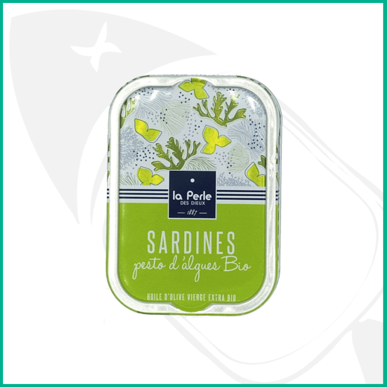 Sardinas con pesto de algas ecológicas