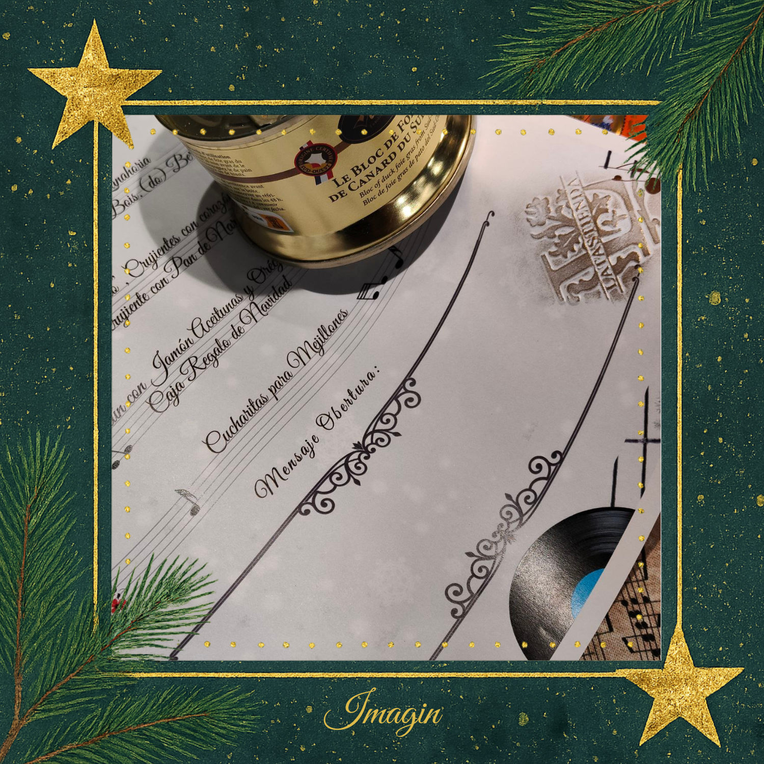 Caja regalo gourmet detalle partitura