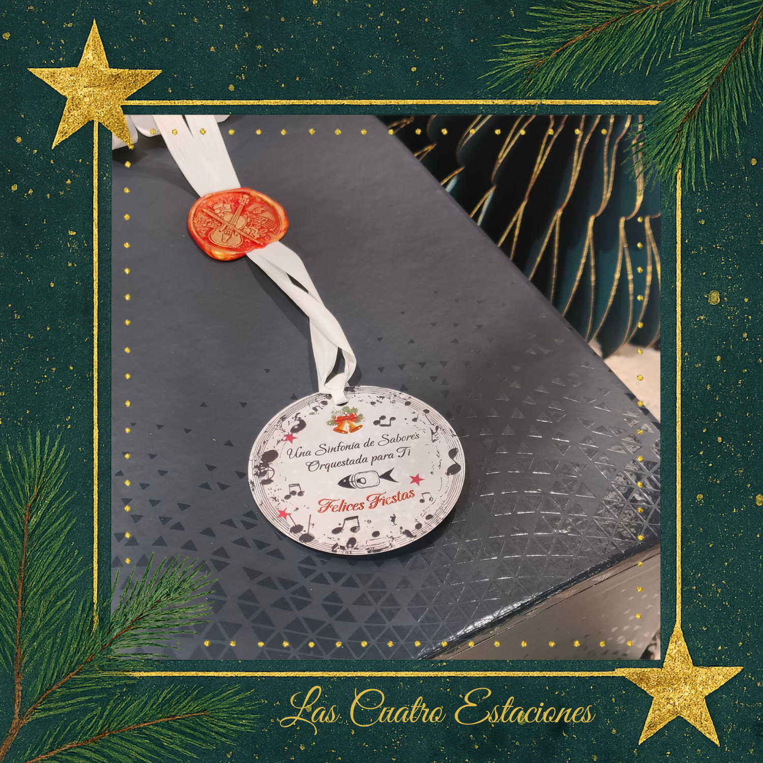 Cesta regalo de Navidad Las cuatro estaciones detalle caja regalo gourmet para navidad al detalle