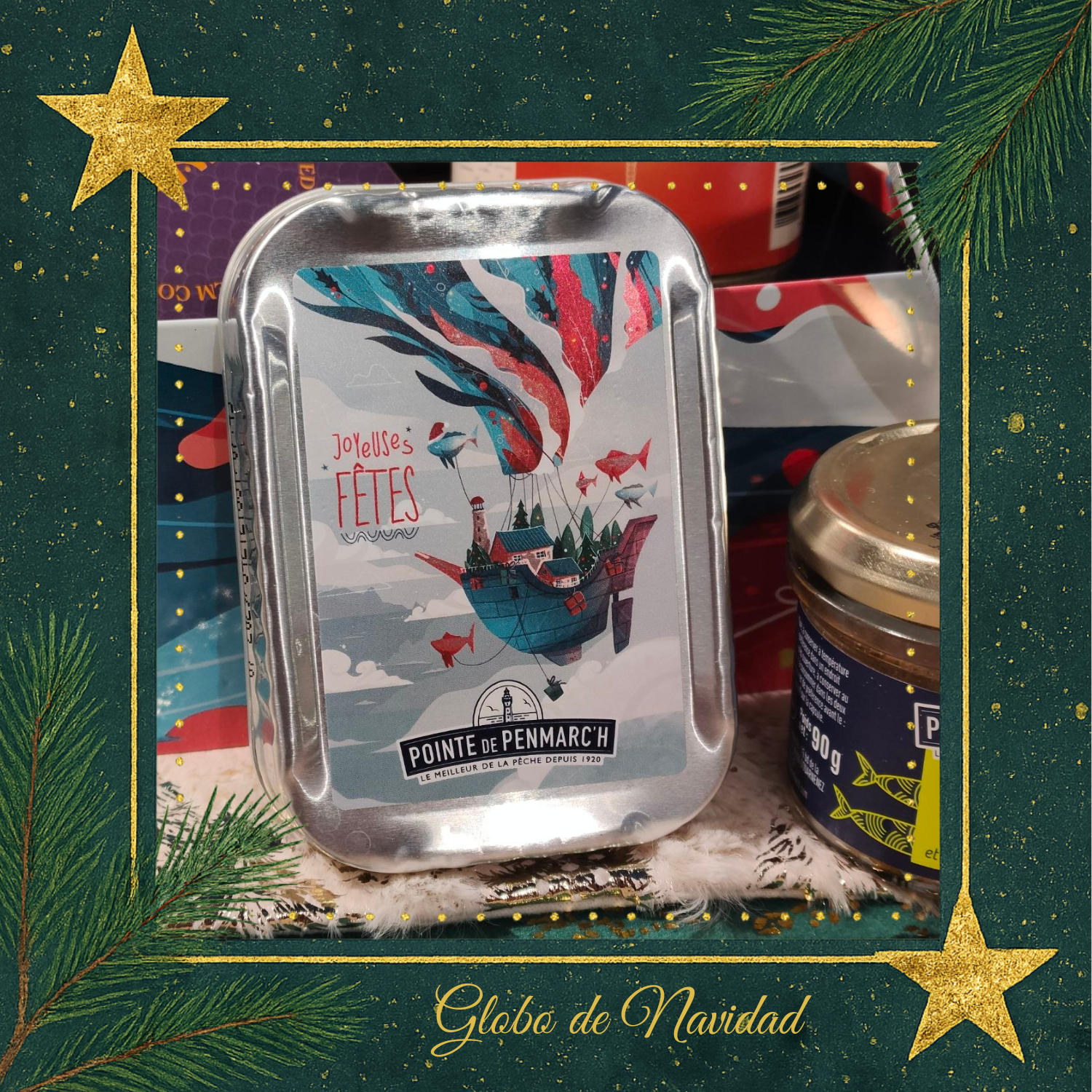 Sardina millesime Casa en el aire sardina millesime ilustrada a juego con la ilustración de la caja con la casa volante