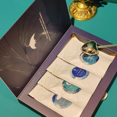 caja de tés e infusiones bajo el mar