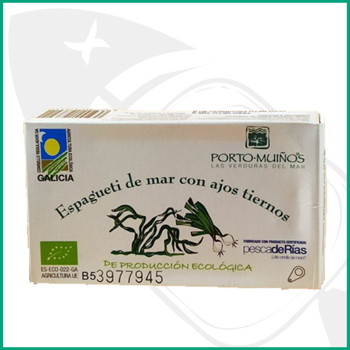 Espagueti de mar con ajos tiernos