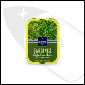 Conserva de Sardinas con aceitunas a rodajas y romero