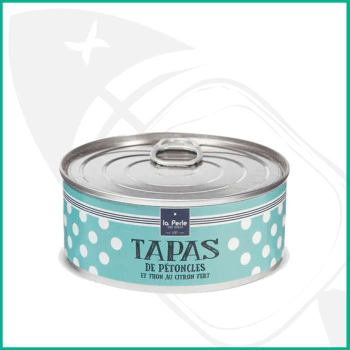 Tapas de vieiras con atún y lima
