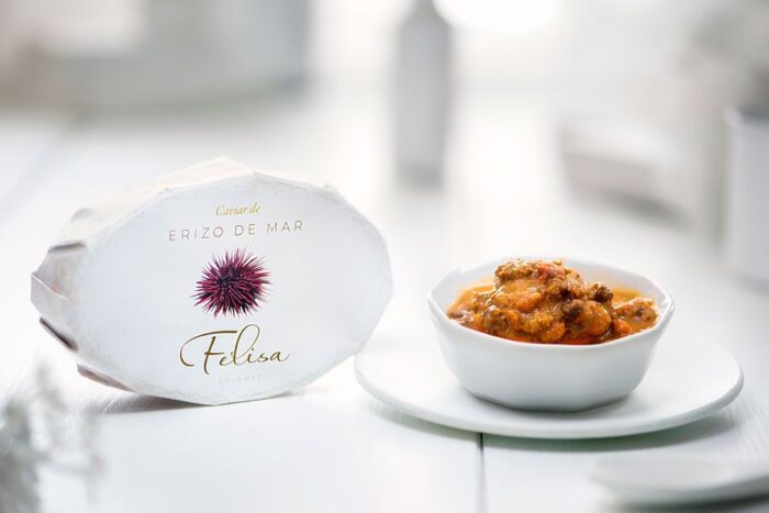 caviar de erizo abierto Conserva de caviar de erizo