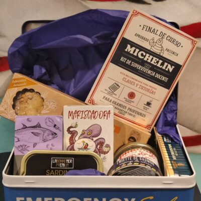 regalo original profesores final curso caja metalica gourmet