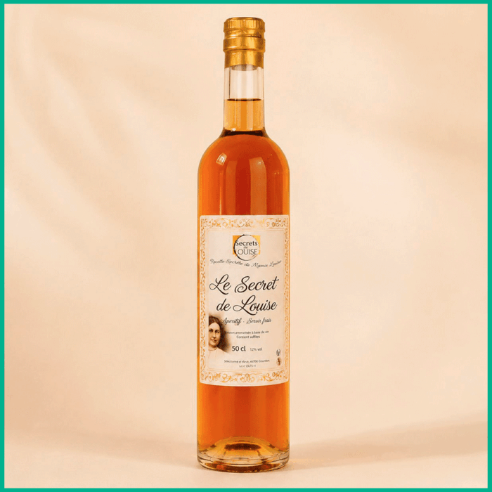 APERITIVO-FRANCES Le Secret de Louise aperitivo francés de vino con notas de vainilla caramelizada y manzana cocida