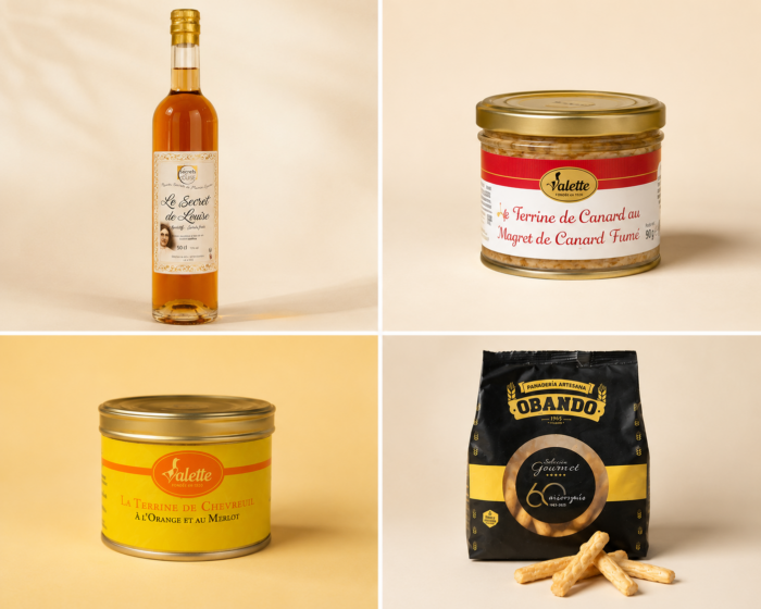 Selección gourmet francesa con vermouth y terrinas para compartir o regalar.
