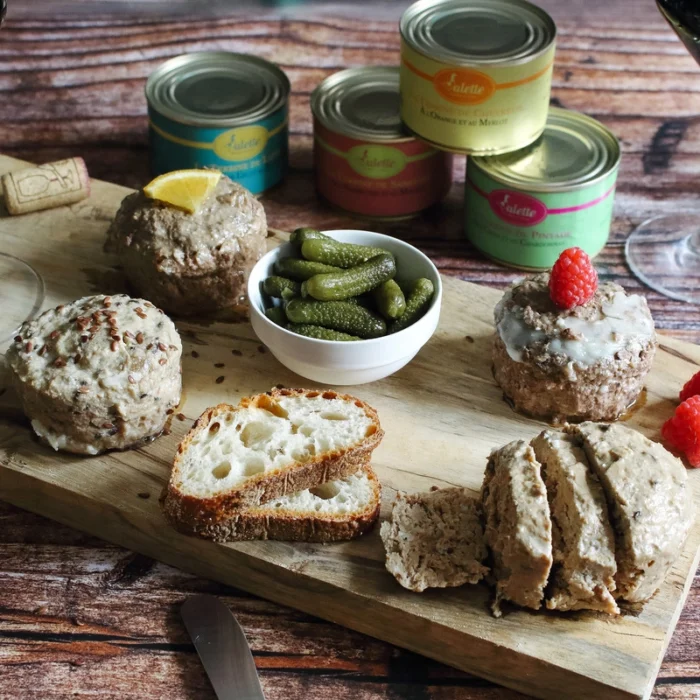 terrina de paté gourmet francés de caza Terrinas abiertas de patés gourmet de caza