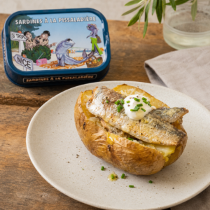 receta de patata asada con sardinas pisaladiere