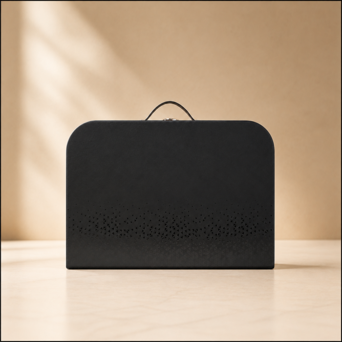 maleta premium para regalo pequeña Maleta pequeña color negro.
