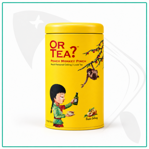 té oolong sabor melocotón con lata metálica